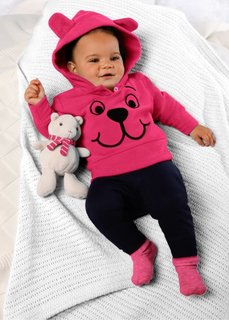 Мода для малышей: флисовый пуловер, Размеры  56/62-104/110 (горячий ярко-розовый) Bonprix