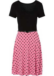 Трикотажное платье (черный/синий ментол) Bonprix