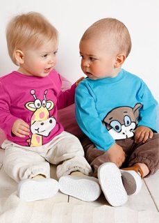 Футболка (2 шт.) (бирюзовый/синий) Bonprix