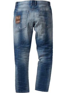 Джинсы Loose Fit Tapered, длина (в дюймах) 32 (синий «потертый») Bonprix