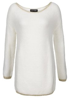 Пуловер (черный/серебристый) Bonprix