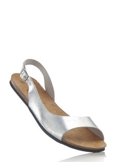 Кожаные сандалии (зеленый пастельный) Bonprix