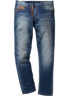 Джинсы Loose Fit Tapered, длина (в дюймах) 34 (синий «потертый») Bonprix