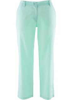 Брюки 7/8 из льна и хлопка (черный) Bonprix