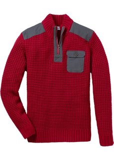 Пуловер Regular Fit с воротником-стойкой (ночная синь) Bonprix