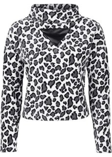 Уютный пуловер (коричневый леопардовый/черный) Bonprix
