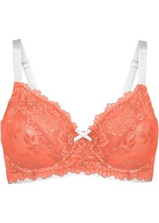 Кружевной бюстгальтер на косточках, чашка F (цвет шампанского/антрацитовый) Bonprix