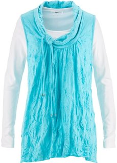 Туника с жатым эффектом + футболка (2 изд.) (фисташковый) Bonprix