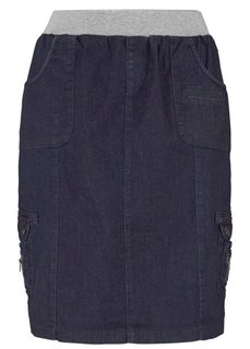 Джинсовая юбка-карго (синий «потертый») Bonprix
