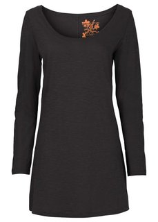 Удлиненная футболка (оливковый) Bonprix