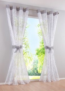 Гардина Нина (1 шт.), люверсы (красная ягода) Bonprix