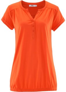 Блузон с короткими рукавами (бурый) Bonprix