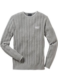 Пуловер Slim Fit (черный) Bonprix