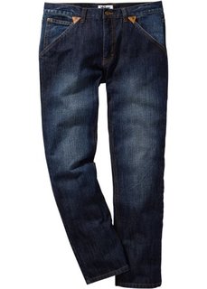 Джинсы Regular Fit Straight, низкий + высокий рост (U + S) (синий) Bonprix