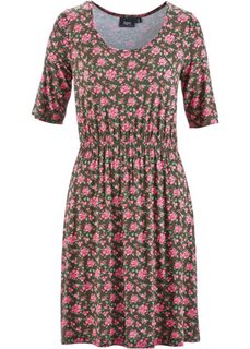 Трикотажное платье-стретч (матовый ярко-розовый в цветоче) Bonprix
