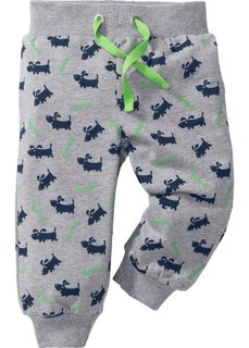 Мода для малышей: трикотажные брюки из биохлопка (2 шт.), Размеры  56/62-104/110 (светло-серый меланж/темно-сини) Bonprix