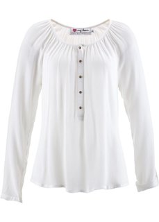 Блузка с длинным рукавом (голубой) Bonprix