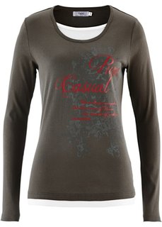 Футболка (темно-лиловый с рисунком) Bonprix