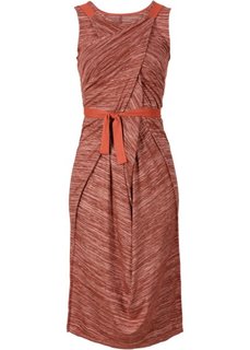 Платье с эффектом запаха (черный/меланжевый цвет белой ш) Bonprix