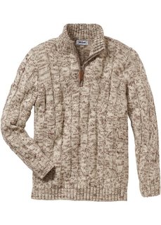 Пуловер Regular Fit (меланжевый индиго) Bonprix