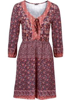 Трикотажное платье (синий с рисунком) Bonprix