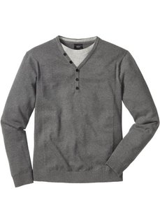 Пуловер 2 в 1 Regular Fit (темно-красный) Bonprix