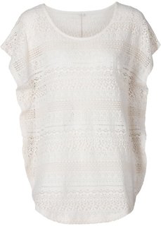 Кружевная футболка (оливковый) Bonprix