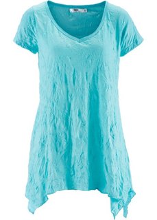 Удлиненная футболка с коротким рукавом (розовый в полоску) Bonprix