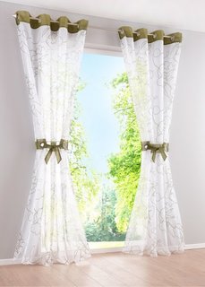 Гардина Нина (1 шт.), люверсы (серый) Bonprix