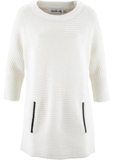 Структурный пуловер дизайна Maite Kelly с рукавом 3/4 (дымчато-розовый) Bonprix