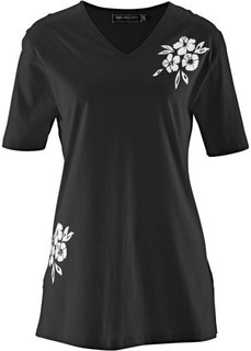 Удлиненная футболка (красный/белый) Bonprix
