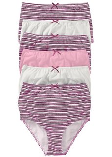 Трусики (6 пар) (3х в полоску + 3х однотонный) Bonprix