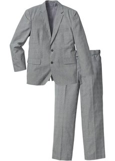 Пиджак + брюки (2 изд.), cредний рост (N) (светло-серый с узором) Bonprix