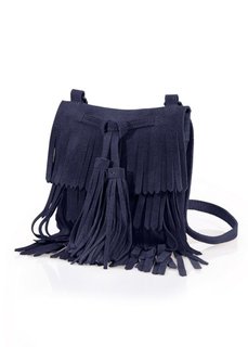 Кожаная сумка с бахромой (черный) Bonprix