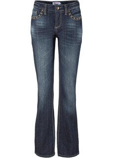 Джинсы-стретч BOOTCUT, низкий рост (K) (темно-синий) Bonprix