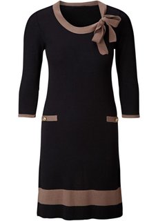 Платье (черный/серый меланж) Bonprix