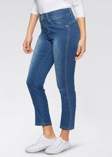 Джинсы-мегастретч 7/8 SLIM, cредний рост (N) (темно-синий) Bonprix