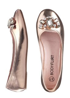 Балетки (розово-золотистый) Bonprix