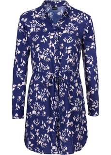 БАЗОВЫЙ ГАРДЕРОБ: платье-рубашка (черный/цвет белой шерсти в пол) Bonprix