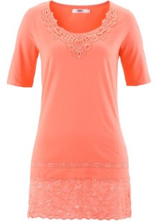 Удлиненная футболка с коротким рукавом (темно-синий) Bonprix