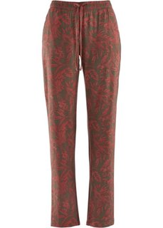 Трикотажные брюки-стретч (черный/белый с рисунком) Bonprix