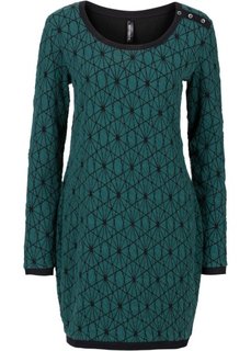Трикотажное платье (антрацитовый меланж/черный) Bonprix