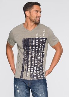 Футболка Slim Fit (цвет замазки) Bonprix