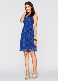 Трикотажное платье (ночная синь в цветочек) Bonprix