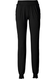Трикотажные брюки (черный с рисунком) Bonprix