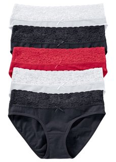 Трусики (5 пар) (бирюзовый + ярко-розовый + зел) Bonprix