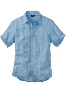 Рубашка Regular Fit из материала сирсакер (белый) Bonprix