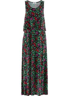 Трикотажное платье 2 в 1 (черный) Bonprix