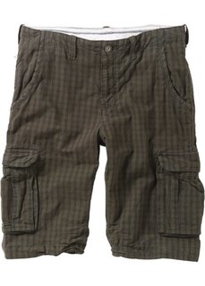 Клетчатые бермуды Regular Fit (шиферно-серый в клетку) Bonprix