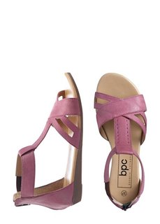 Кожаные сандалии (ярко-розовый) Bonprix